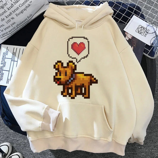 Stardew Valley Beige Hoodie - Dog