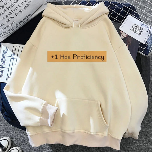 Stardew Valley Beige Hoodie - +1 Hoe Proficiency